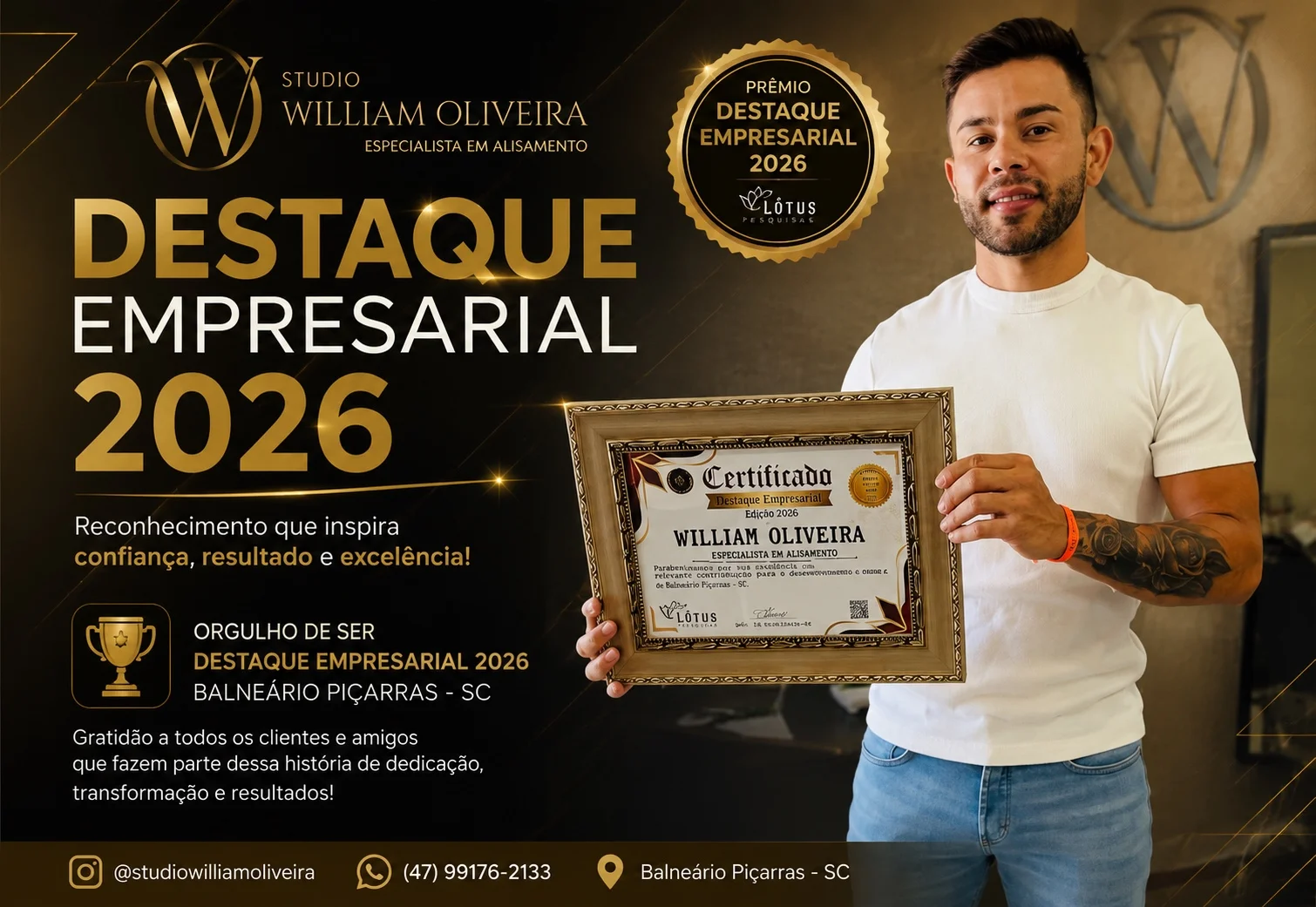 WILLIAM OLIVEIRA ESPECIALISTA EM ALISAMENTO